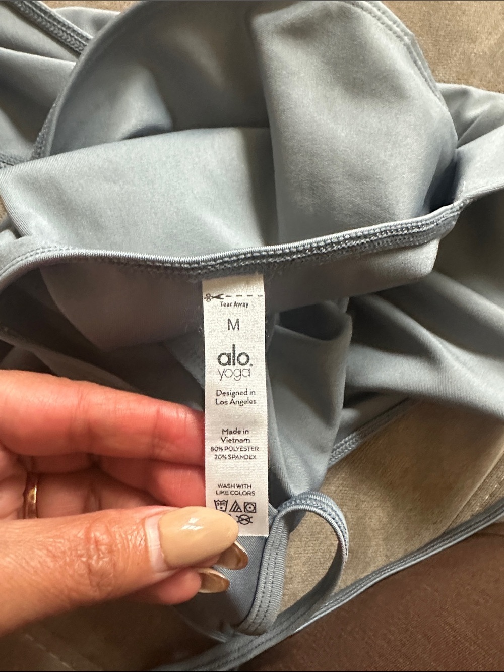 ALO Yoga Slate Grey Square-Neck One-Piece Swimsuit - Picture 5 of 7